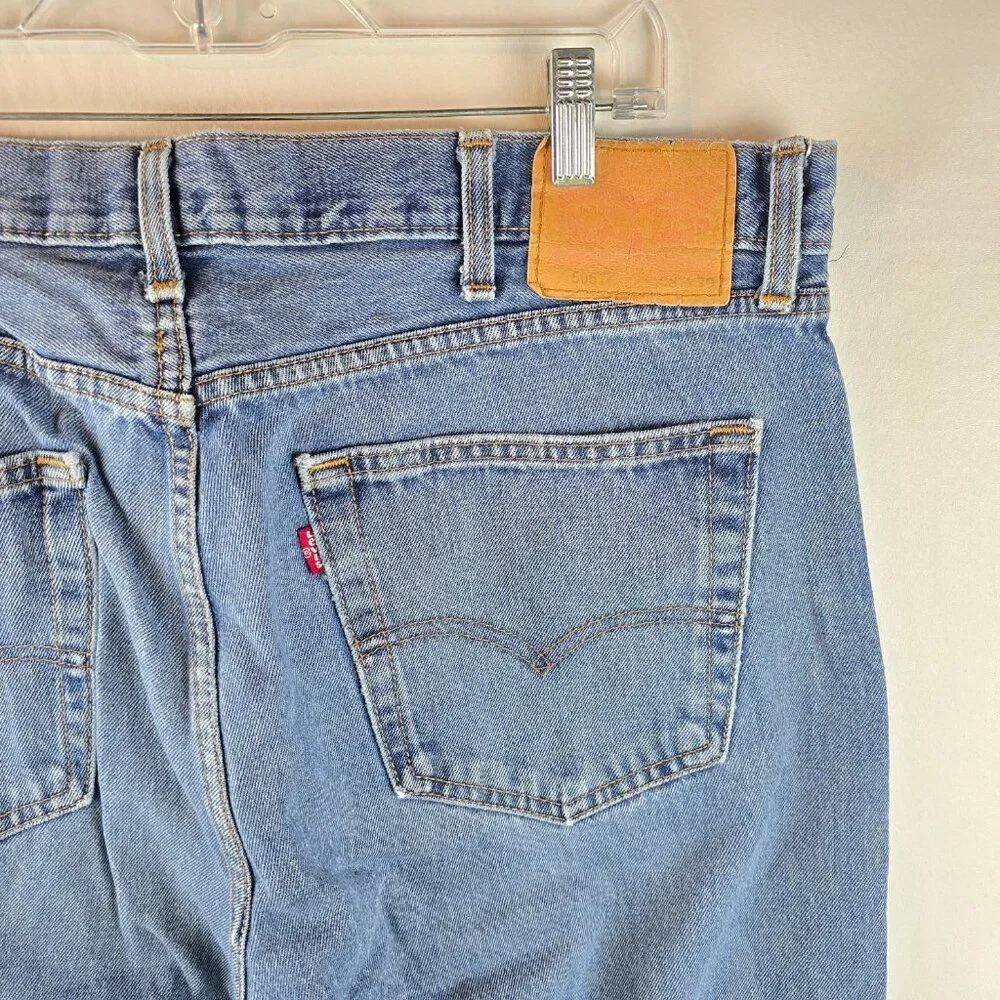 Levis 505 Jeans 38x30 Blue Denim Regular Fit Straight Leg 100% Cotton Normcore A